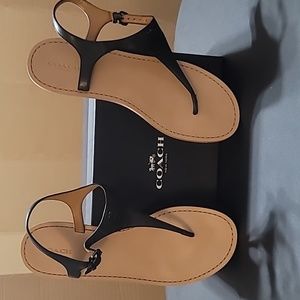 Coach black sandal